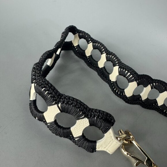 NWOT STRATHBERRY Crochet Strap In Ivy Leather with Black Thread - Picture 5 of 10